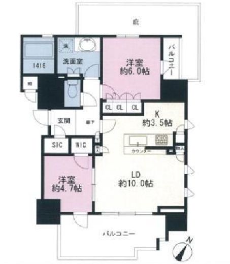 ザ・パークハウスアーバンス千代田御茶ノ水 10階 間取り図