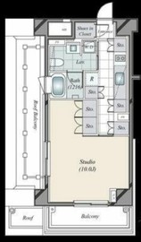 レジデンシャルステート白金 8階 間取り図