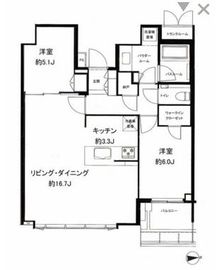 ドゥ・トゥール 27階 間取り図