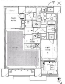 ドゥ・トゥール 33階 間取り図