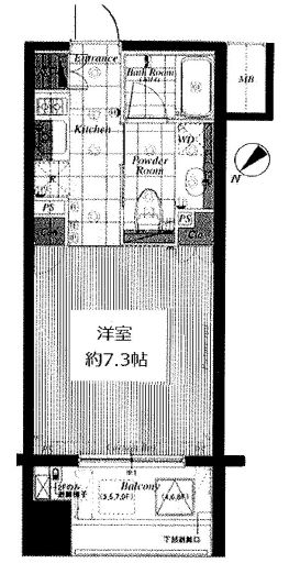 オーベルジュ日本橋 9階 間取り図