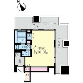 ルネ新宿御苑タワー 1203 間取り図