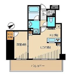 パークタワー山王 18階 間取り図