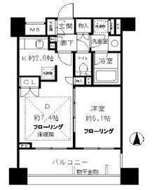 プライア渋谷 8階 間取り図