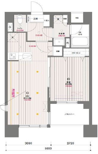 ドゥーエ月島 1201 間取り図