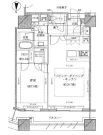 コンシェリア西新宿タワーズウエスト 31階 間取り図