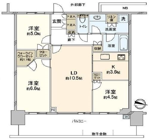 アーバンドックパークシティ豊洲タワー 14階 間取り図