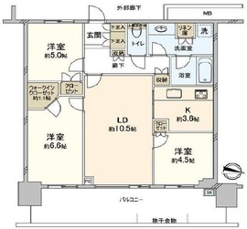 アーバンドックパークシティ豊洲タワー 14階 間取り図