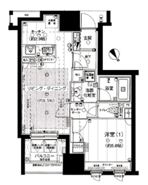 ファミール東銀座グランスイートタワー 6階 間取り図