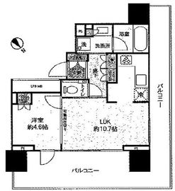 ウェリスタワー愛宕虎ノ門 22階 間取り図