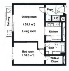 代々木テラスアパートメント 206 間取り図