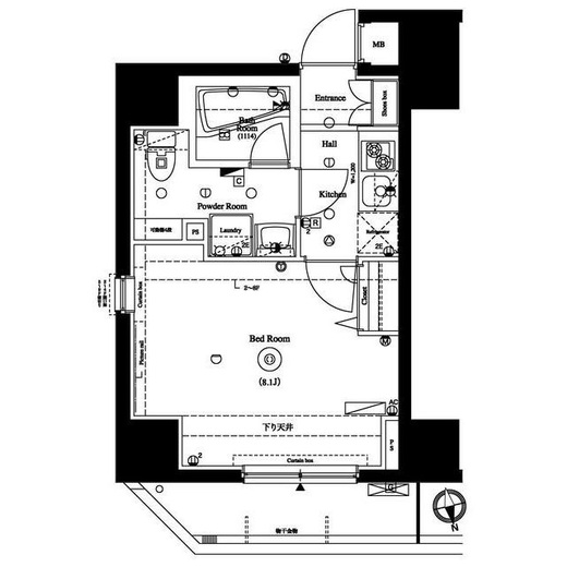アクサス神楽坂Sta． 2階 間取り図