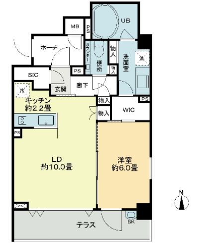 ベルファース奥沢 101 間取り図
