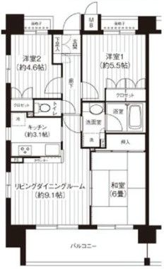 パシフィーク品川 807 間取り図