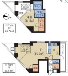 ガーデンテラス三宿 701 間取り図