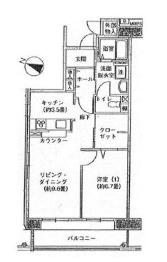 アクティ目黒駅前 2棟 803 間取り図