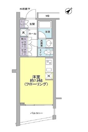 クオリア御茶ノ水 6階 間取り図