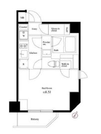 アルティザ東麻布 5階 間取り図