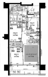 ミッドタウンコンド四谷 10階 間取り図