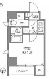 アジールコート中野坂上 701 間取り図