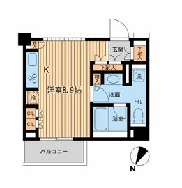 レジデンス三宿 208 間取り図