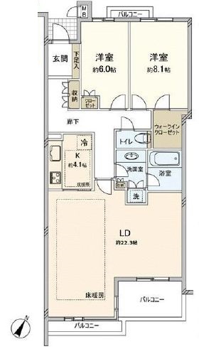 レジオン代官山 4階 間取り図