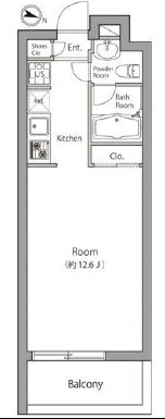 グレンパーク秋葉原イースト 607 間取り図