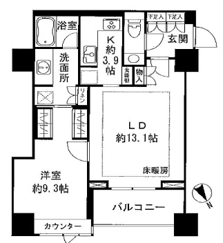 南青山テラス常盤松フォレスト 8階 間取り図