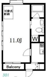 グランデュオ恵比寿 301 間取り図