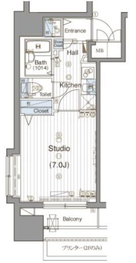 グランド・ガーラ神田 12階 間取り図