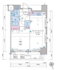 ジェノヴィア浅草駅前スカイガーデン 4階 間取り図