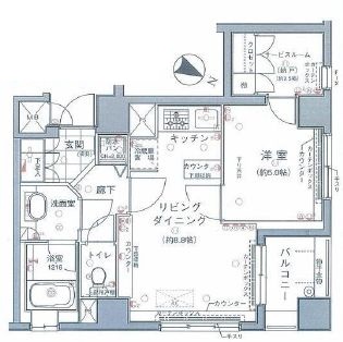 アクシア日本橋 13階 間取り図