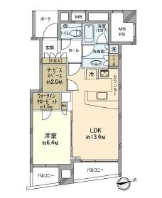 品川Vタワー タワー棟 7階 間取り図