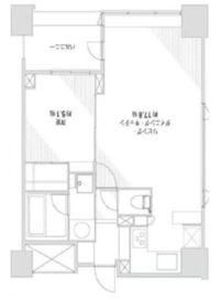 新宿山吹アインスタワー 6階 間取り図