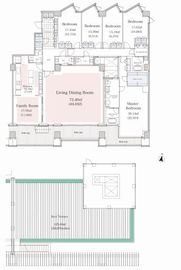 ラ・トゥール代々木上原 E402 間取り図