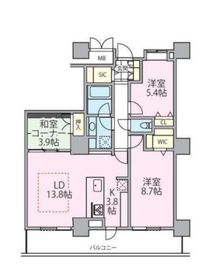 ロイヤルパークスタワー南千住 3402 間取り図