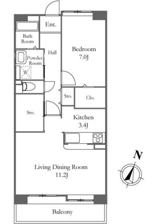 アクティ目黒駅前 1号棟 618 間取り図