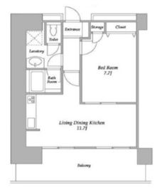 プラザタワー勝どき 3313 間取り図