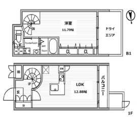 白金高輪レジデンス 102 間取り図