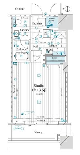 コンシェリア西新宿タワーズウエスト 11階 間取り図