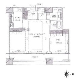 コンシェリア西新宿タワーズウエスト 32階 間取り図