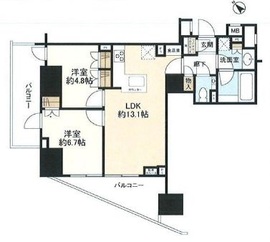 ザ・パークハウスアーバンス中目黒 5階 間取り図