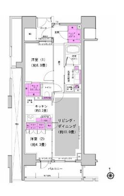 パークハウス文京関口 7階 間取り図