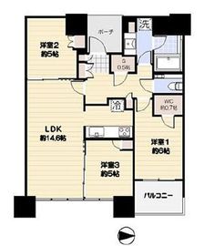 ドゥ・トゥール 33階 間取り図