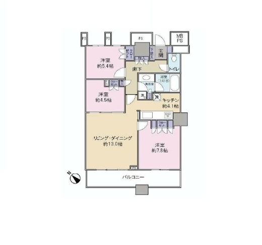 ザ・東京タワーズ シータワー 15階 間取り図