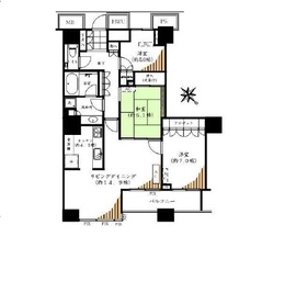 フィールM西新宿 44階 間取り図