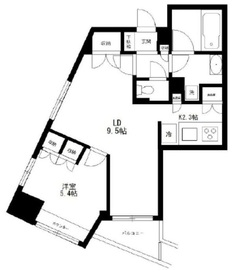 クオリア恵比寿ウエスト 8階 間取り図