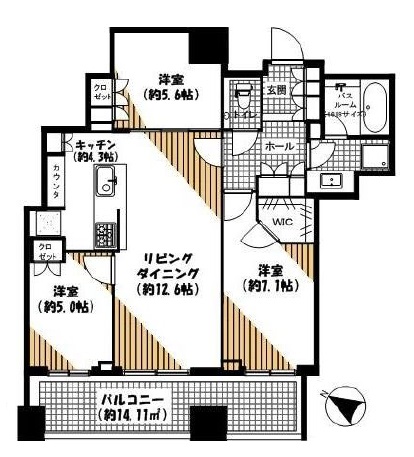 ブランズ四番町 6階 間取り図