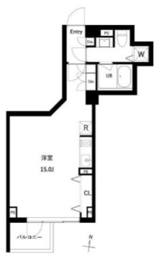 JMFレジデンス世田谷三宿 503 間取り図