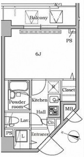 レジディア広尾2 405 間取り図